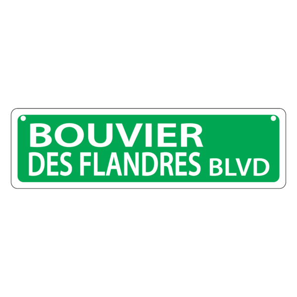 Bouvier Des Flandres Mini Street Sign