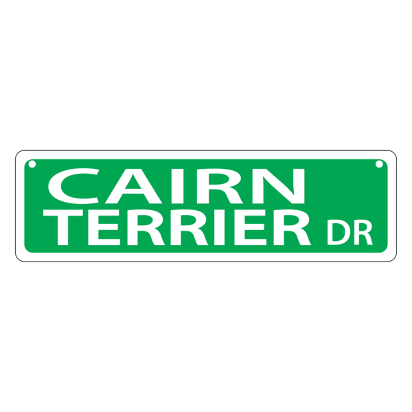 Cairn Terrier Mini Street Sign