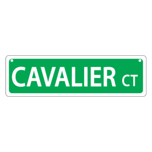 Cavalier Mini Street Sign