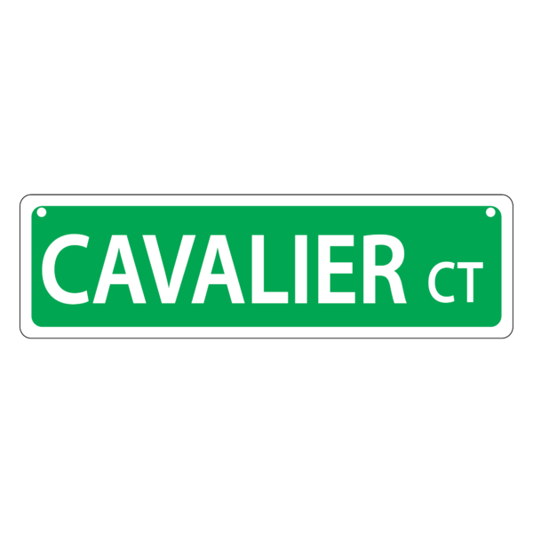 Cavalier Mini Street Sign