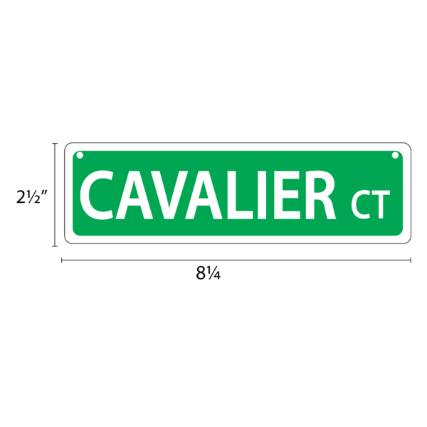 Cavalier Mini Street Sign - Image 2