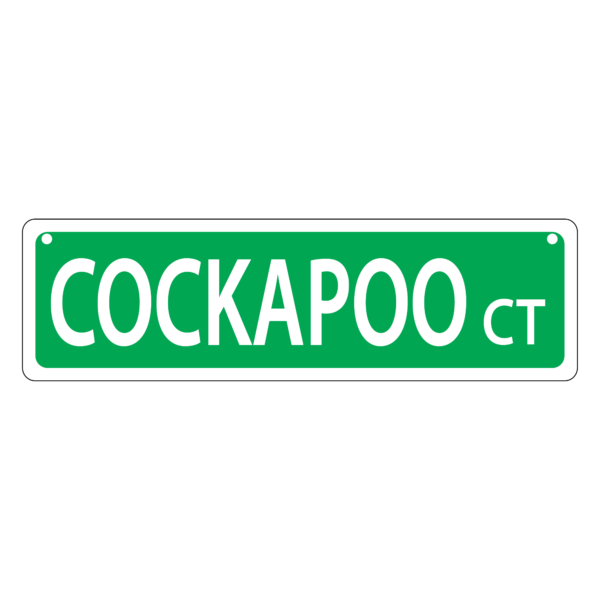 Cockapoo Mini Street Sign