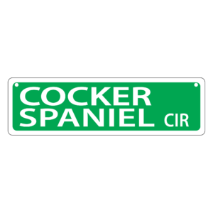 Cocker Spaniel Mini Street Sign