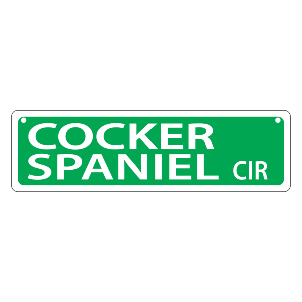 Cocker Spaniel Mini Street Sign
