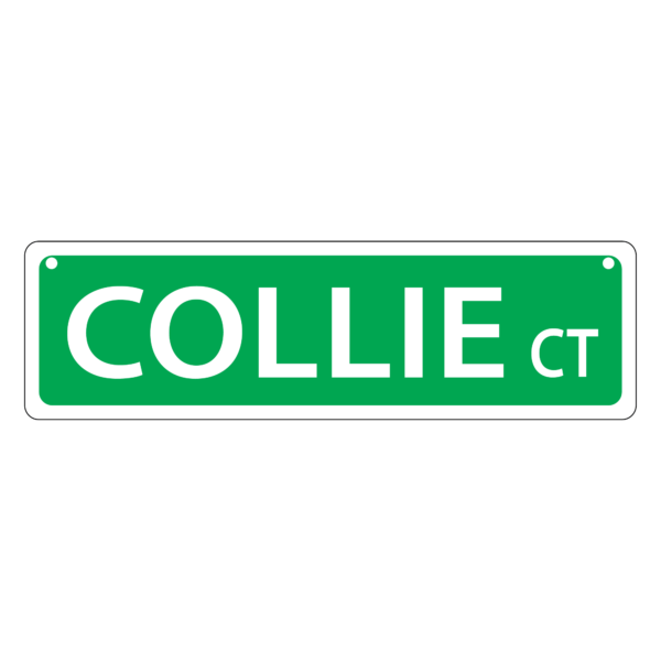 Collie Mini Street Sign