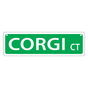 Corgi Mini Street Sign