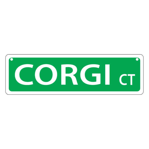 Corgi Mini Street Sign