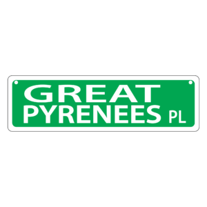 Great Pyrenees Mini Street Sign