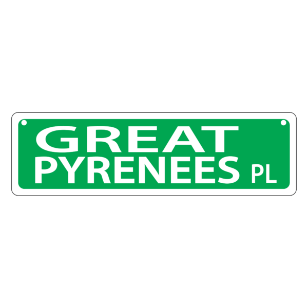 Great Pyrenees Mini Street Sign
