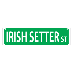 Irish Setter Mini Street Sign
