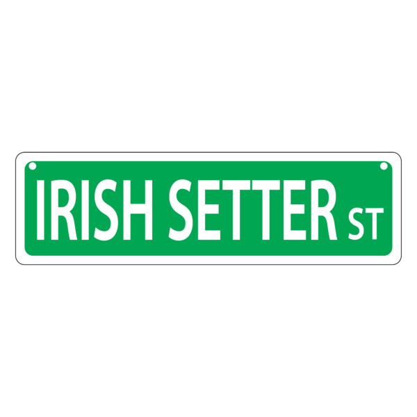 Irish Setter Mini Street Sign