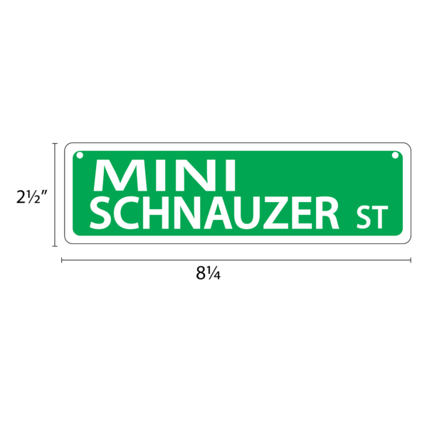 Mini Schnauzer Mini Street Sign - Image 2