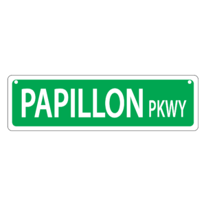 Papillion Mini Street Sign