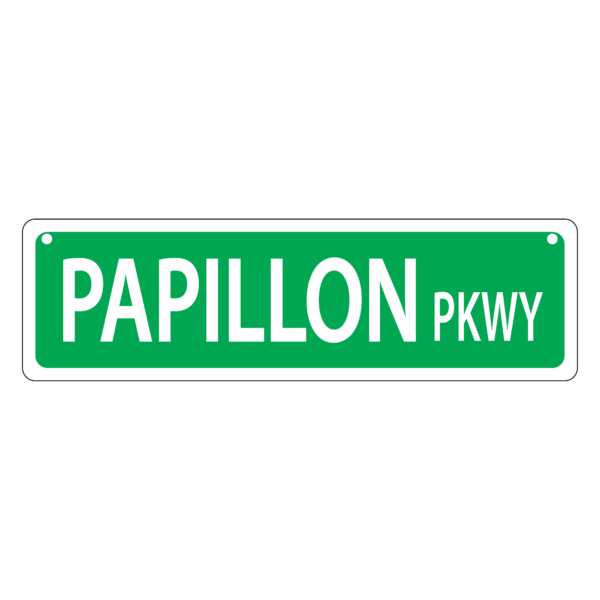 Papillion Mini Street Sign