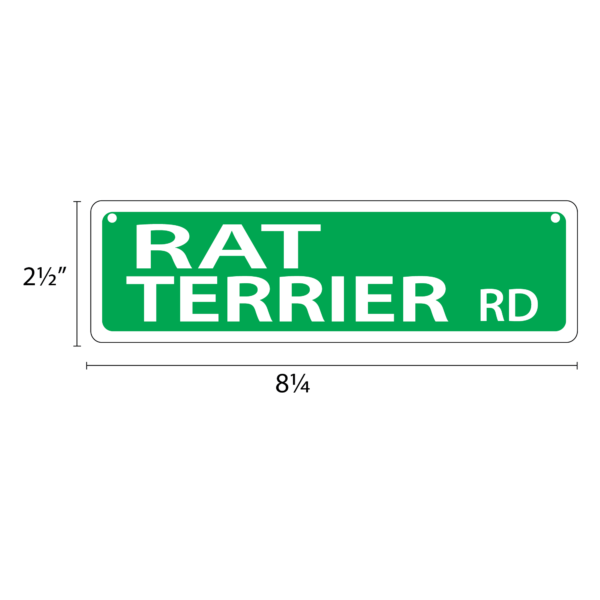 Rat Terrier Mini Street Sign - Image 2