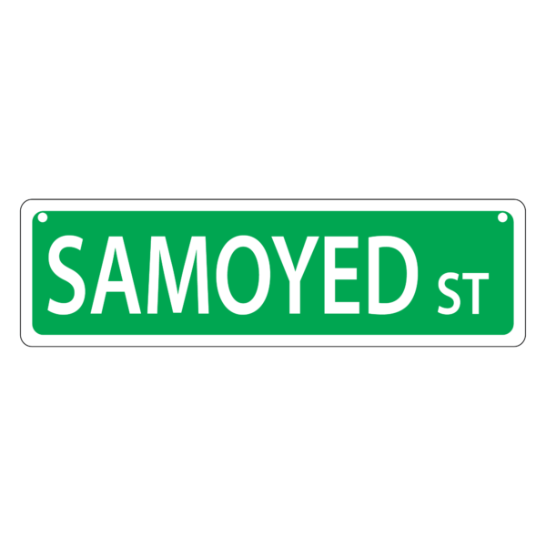 Samoyed Mini Street Sign