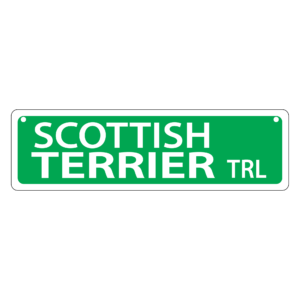 Scotish Terrier Mini Street Sign