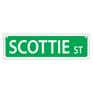 Scottie Mini Street Sign