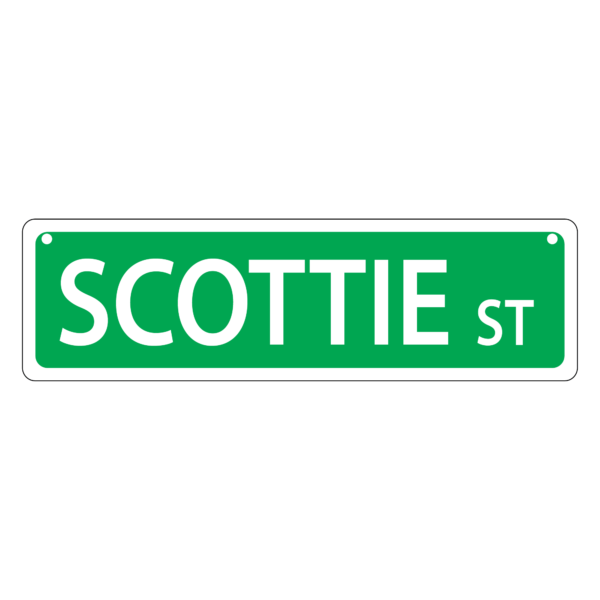 Scottie Mini Street Sign