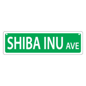 Shiba Inu Mini Street Sign