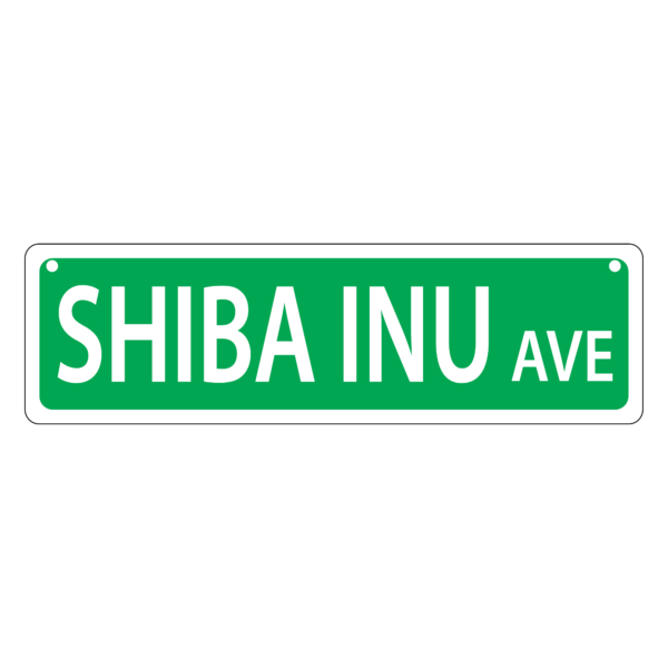 Shiba Inu Mini Street Sign
