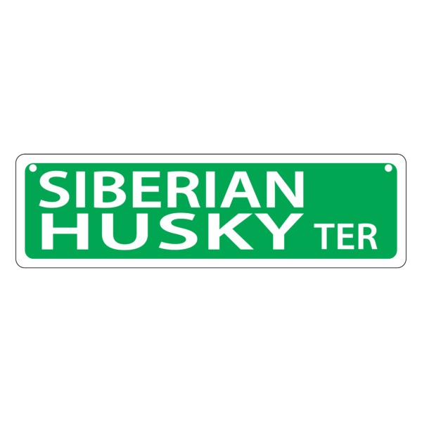 Siberian Husky Mini Street Sign
