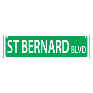 St. Bernard Mini Street Sign