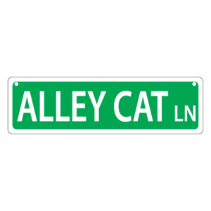 Alley Cat Lane Mini Street Sign