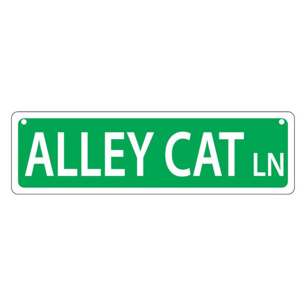 Alley Cat Lane Mini Street Sign