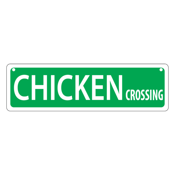 Chicken Crossing Mini Street Sign