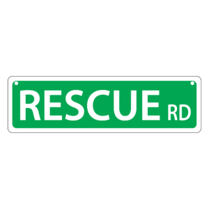 Rescue Rd. Mini Street Sign