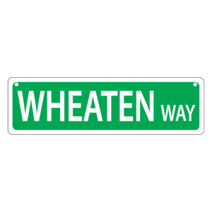Wheaten Mini Street Sign