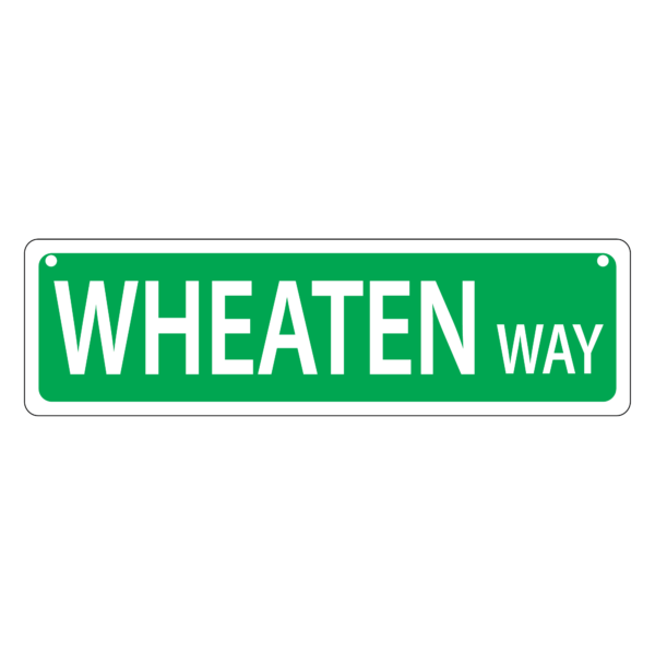 Wheaten Mini Street Sign