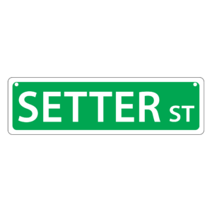 Setter Mini Street Sign