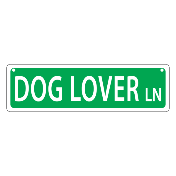 Dog Lovers Lane Mini Street Sign