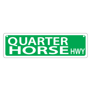 Quarter Horse Mini Street Sign
