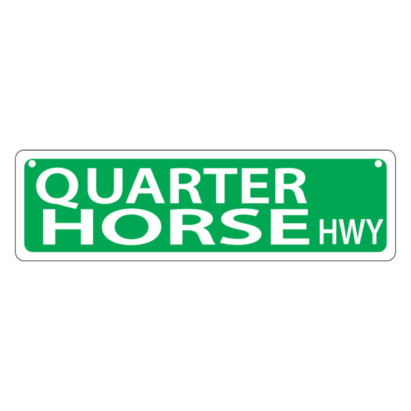 Quarter Horse Mini Street Sign