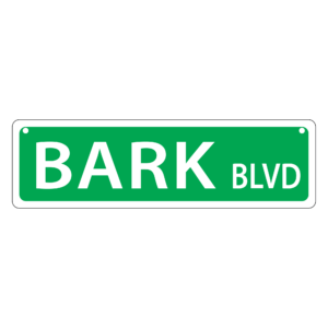 Bark Blvd Mini Street Sign