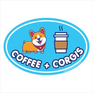 Coffee And Corgis Oval Magnet