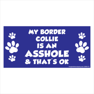 My Border Collie is an Asshole 2.75" x 5.75" Rectangle Magnet