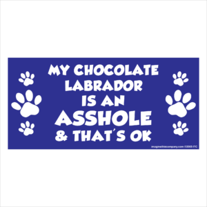 My Labrador (Chocolate) is an Asshole 2.75" x 5.75" Rectangle Magnet