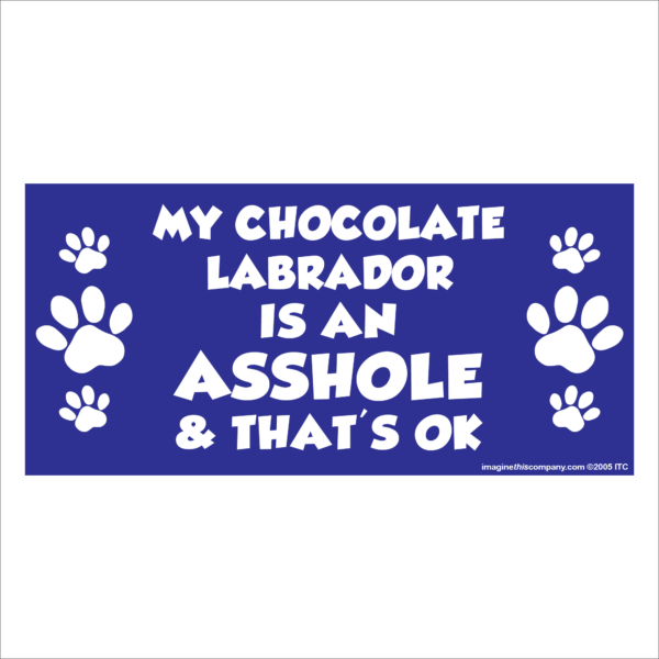 My Labrador (Chocolate) is an Asshole 2.75" x 5.75" Rectangle Magnet
