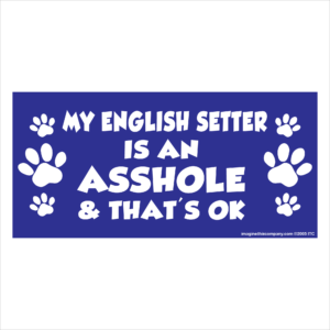 My English Setter is an Asshole 2.75" x 5.75" Rectangle Magnet