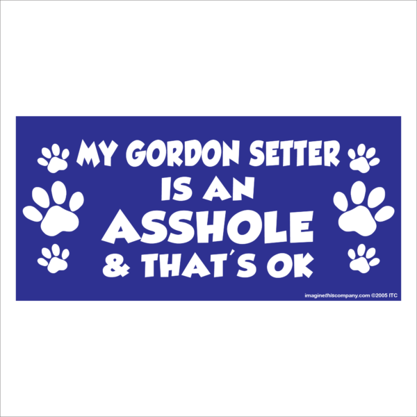 My Gordon Setter is an Asshole 2.75" x 5.75" Rectangle Magnet