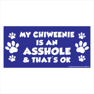 My Chiweenie is an Asshole 2.75" x 5.75" Rectangle Magnet