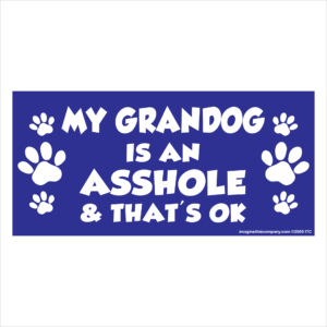 My Grandog is an Asshole 2.75" x 5.75" Rectangle Magnet
