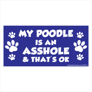 My Poodle is an Asshole 2.75" x 5.75" Rectangle Magnet