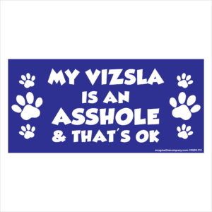 My Vizsla is an Asshole 2.75" x 5.75" Rectangle Magnet