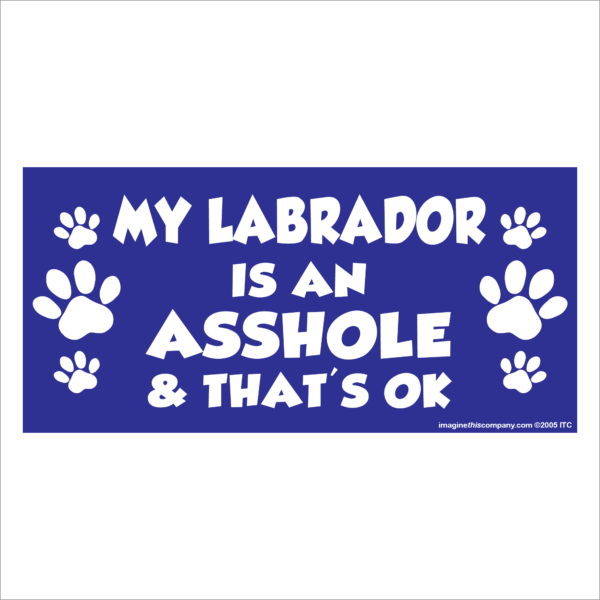 My Labrador is an Asshole 2.75" x 5.75" Rectangle Magnet