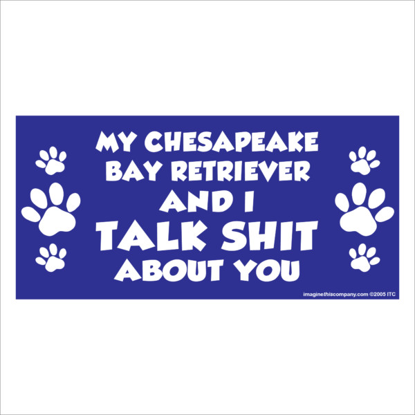 My Chesepeake Bay Retreiver And I Talk Shit About You 2.75" x 5.75" Rectangle Magnet